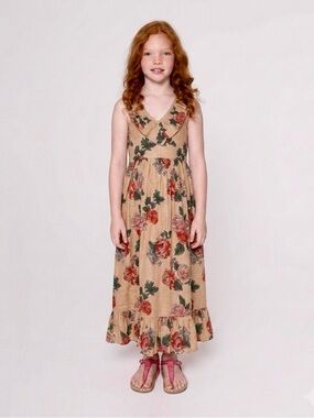 YO BABY GIRL’S HALTER MAXI COTTON DRESS 11 Y